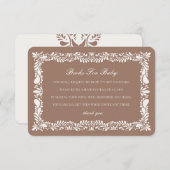 モカ茶タラベラベビー挿し物用タイル本 エンクロージャーカード (正面/裏面)