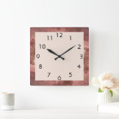 モカ銅輝 スクエア壁時計 (ホーム)