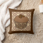 モカ/コーヒーフロストカップケーキ,レースの背景 クッション (ブランケット)