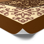 モカ/コーヒーフロストカップケーキ,レースの背景 ポスター (角)