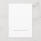 モカ ブラウン ストライプ レース ドイリー ウェディング RSVP エンクロージャーカード (裏面)