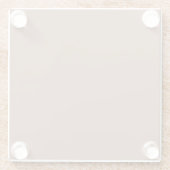 モカ ムース トレンディ エレガント 単色 ガラスコースター (裏面)