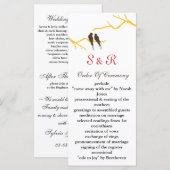 モカ・ロベバード結婚式 プログラム (正面/裏面)