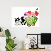 モキシエキャットザバタフライプリント ポスター (ホームオフィス)