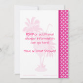 モクテル ベビーガール シャワー 招待状 (裏面)