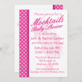 モクテル ベビーガール シャワー 招待状 (正面/裏面)