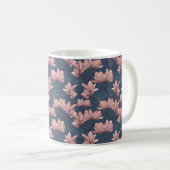 モクノキの花が美しく継ぎ目のない模様 コーヒーマグカップ (正面右)