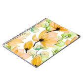 モクノキの花の水彩継ぎ目無し模様 ノートブック (左側)