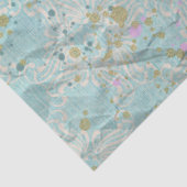 モクモクした切り離しヴィンテージ上のマグノリア花 薄葉紙 (詳細)