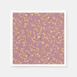 モクモクの枝は紫色の黄色 スタンダードカクテルナプキン