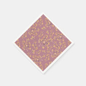 モクモクの枝は紫色の黄色 スタンダードカクテルナプキン (角)