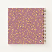 モクモクの枝は紫色の黄色 ノートブック (裏面)