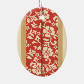 モクレイアカスタマイズ可能ヴィンテージサーフボードオーナメント セラミックオーナメント (裏面)