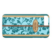 モクレイアハワイアンフェイクウッドモノグラムサーフボード Case-Mate iPhoneケース (裏面(横))