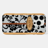 モクレイアハワイアンフェイクウッドモノグラムサーフボード Case-Mate iPhoneケース (裏面 (横))