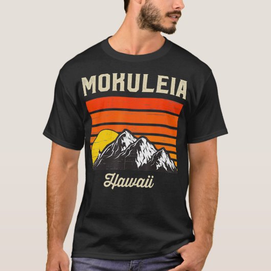 モクレイアハワイレトロハワイアンアイランド Tシャツ (正面)