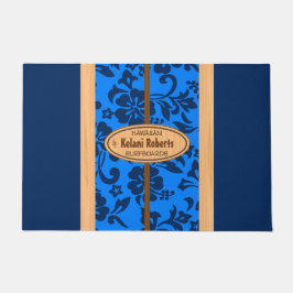 モクレイア ハワイアン フェイク ウッド モノグラム サーフボード ドアマット