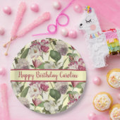 モクレンとアジサイの花サザンソウ ペーパープレート (パーティー)