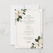 モクレンのサザンシャーム結婚式詳細カード 出欠カード (正面)