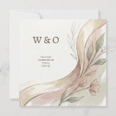 モクレンのリースの結婚式 招待状 (裏面)