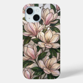 モクレンの花のボタニカルスマホケース iPhone 15ケース