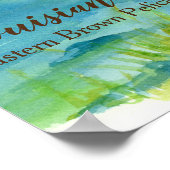 モクレンの花の東ブラウンペリカン ポスター (角)