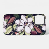 モクレンの花の模様 iPhoneケース (裏面横)