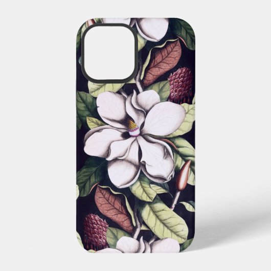 モクレンの花の模様 iPhoneケース (裏面)