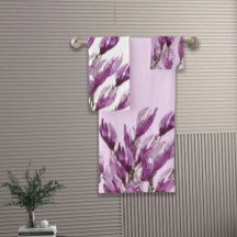 モクレンの花の水彩画 ヴァイオレット ブラッシュ