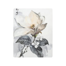 モクレンの花 水彩 メタルアート