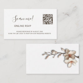 モクレンの3DフラワーオンラインRSVP エンクロージャーカード