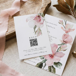 モクレンオンラインQRコード付き結婚式ウェブサイト返信カード 招待状