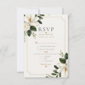 モクレンサザンチャーム結婚式RSVPカード 出欠カード (正面)