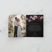 モクレン ダークロマンティック | 結婚式 写真 サンクスギュー サンキューカード (内部)