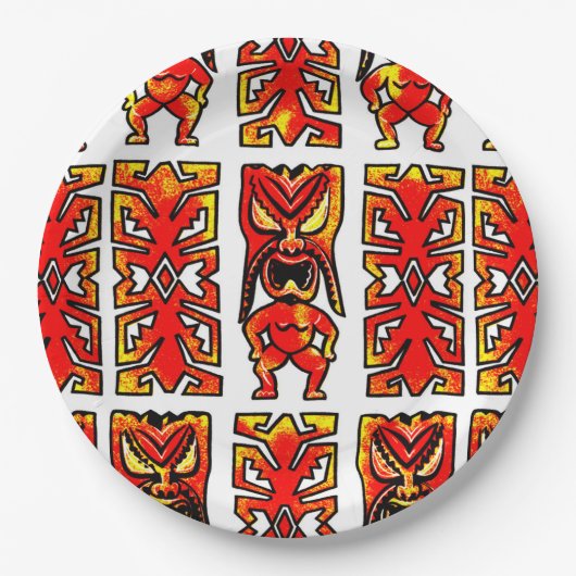 モグウォリアー・ティキ ペーパープレート (正面)