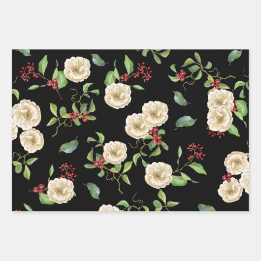 モグエレガントノリアと果実と葉の休日 ラッピングペーパーシート (正面)