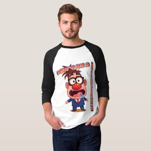 モグモグ息しないで ラグランTシャツ Tシャツ (正面フル)