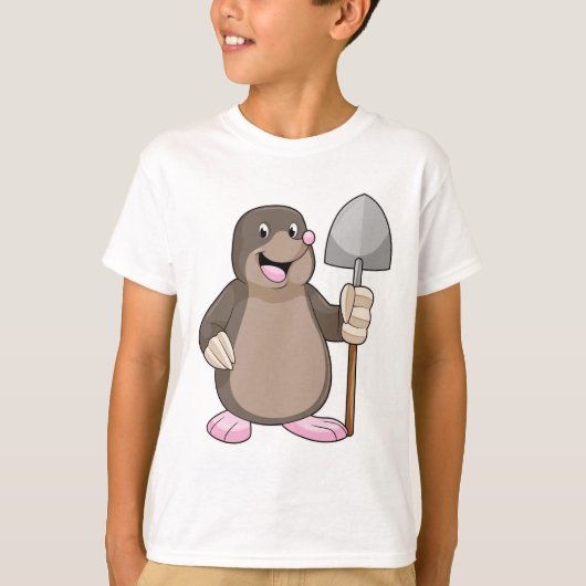 モグラとシャベル Tシャツ (正面)