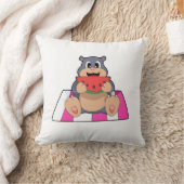 モグラとスイカ.PNG クッション (ブランケット)