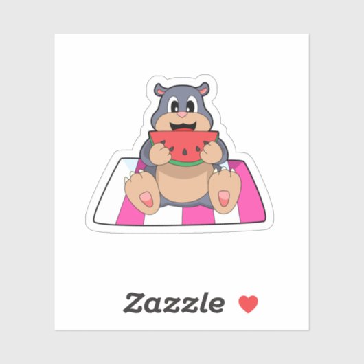 モグラとスイカ.PNG シール (シート)