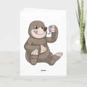 モグラとミミズ カード (裏面)