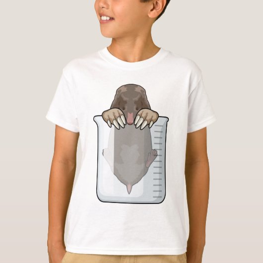 モグラと計量カップ Tシャツ (正面)