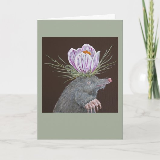 モグラのグリーティングカードをミリー カード (正面)