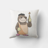 モグラのペイ絵を描ター クッション (裏面)