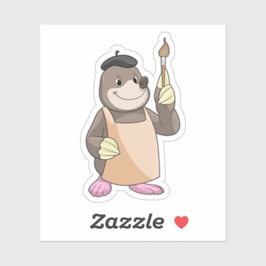 モグラのペイ絵を描ター シール (シート)