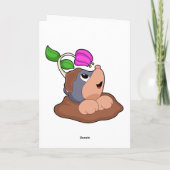 モグラの地中花 カード (裏面)