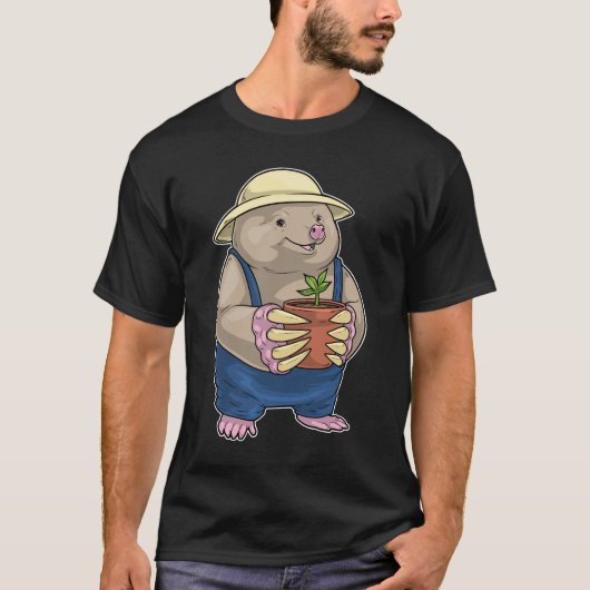 モグラの庭師 植物の庭 Tシャツ (正面)