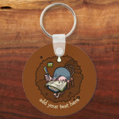 モグラの書小説家の本 キーホルダー (裏面)