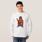 モグラの消火器付き消防士 Tシャツ (正面フル)