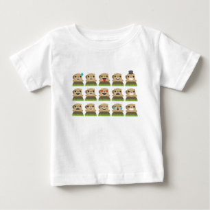 モグラの絵文字 ベビーTシャツ